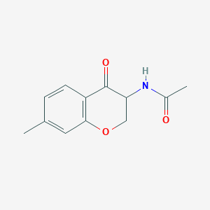 molecular formula C12H13NO3 B11888007 N-(7-Methyl-4-oxochroman-3-yl)acetamide CAS No. 54444-51-8