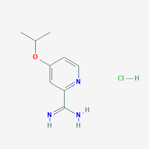 molecular formula C9H14ClN3O B11888043 4-Isopropoxypicolinimidamide hydrochloride CAS No. 1179361-90-0