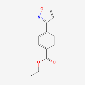 molecular formula C12H11NO3 B11888142 Ethyl 4-(isoxazol-3-yl)benzoate 