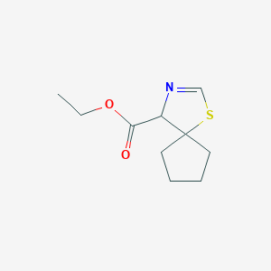 molecular formula C10H15NO2S B11888153 Ethyl 1-thia-3-azaspiro[4.4]non-2-ene-4-carboxylate CAS No. 105563-05-1