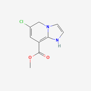 molecular formula C9H9ClN2O2 B11888196 Methyl 6-chloro-1,5-dihydroimidazo[1,2-A]pyridine-8-carboxylate 