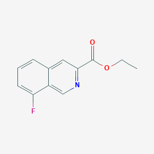 molecular formula C12H10FNO2 B11888235 Ethyl 8-fluoroisoquinoline-3-carboxylate 