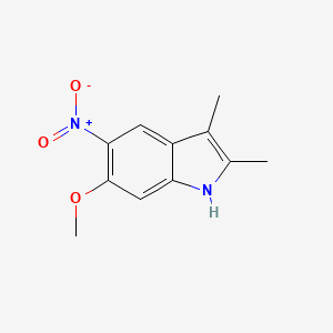 molecular formula C11H12N2O3 B11888267 6-Methoxy-2,3-dimethyl-5-nitro-1H-indole CAS No. 68289-70-3