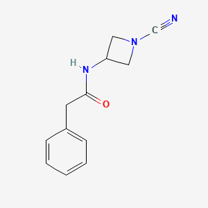 molecular formula C12H13N3O B11888325 N-(1-Cyanoazetidin-3-yl)-2-phenylacetamide CAS No. 773858-07-4