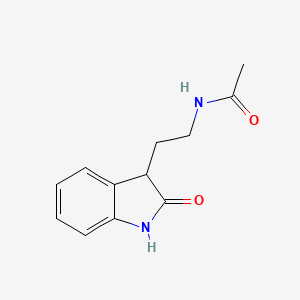 molecular formula C12H14N2O2 B11888378 N-[2-(2-Oxo-2,3-dihydro-1H-indol-3-yl)ethyl]acetamide CAS No. 70638-13-0