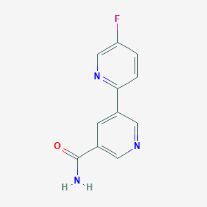 molecular formula C11H8FN3O B11888460 5-Fluoro-[2,3'-bipyridine]-5'-carboxamide CAS No. 1346686-89-2