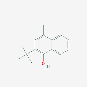 molecular formula C15H18O B11888608 1-Naphthalenol, 2-(1,1-dimethylethyl)-4-methyl- CAS No. 60683-47-8