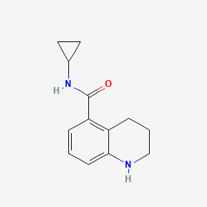 molecular formula C13H16N2O B11888629 N-Cyclopropyl-1,2,3,4-tetrahydroquinoline-5-carboxamide 