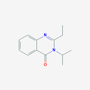 molecular formula C13H16N2O B11888634 2-Ethyl-3-isopropylquinazolin-4(3H)-one CAS No. 49739-17-5