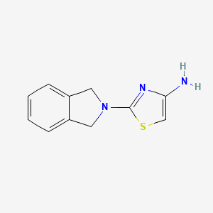 molecular formula C11H11N3S B11888727 2-(Isoindolin-2-yl)thiazol-4-amine 