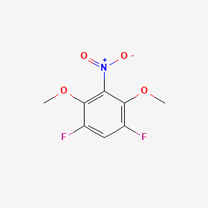 molecular formula C8H7F2NO4 B11888735 1,5-Difluoro-2,4-dimethoxy-3-nitrobenzene 