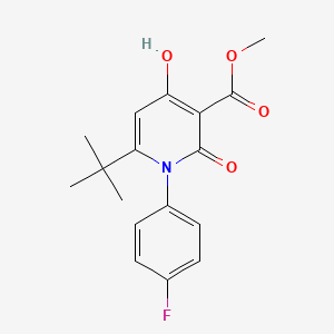 molecular formula C17H18FNO4 B1188883 Methyl 6-tert-butyl-1-(4-fluorophenyl)-4-hydroxy-2-oxo-1,2-dihydro-3-pyridinecarboxylate 
