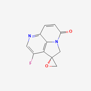 molecular formula C11H7FN2O2 B11888831 (R)-3'-Fluorospiro[oxirane-2,4'-pyrrolo[3,2,1-de][1,5]naphthyridin]-7'(5'H)-one 