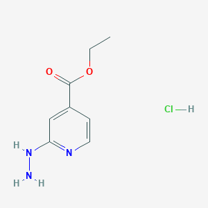 molecular formula C8H12ClN3O2 B11888833 Ethyl 2-hydrazinylisonicotinate hydrochloride 