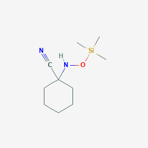 molecular formula C10H20N2OSi B11888844 1-{[(Trimethylsilyl)oxy]amino}cyclohexane-1-carbonitrile CAS No. 62281-25-8