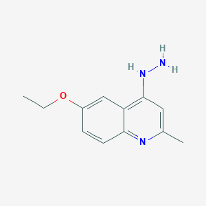 molecular formula C12H15N3O B11888928 6-Ethoxy-4-hydrazinyl-2-methylquinoline 