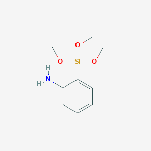 molecular formula C9H15NO3Si B11888946 Benzenamine, 2-(trimethoxysilyl)- CAS No. 93383-46-1