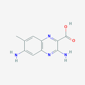 molecular formula C10H10N4O2 B11889048 3,6-Diamino-7-methylquinoxaline-2-carboxylic acid CAS No. 817165-71-2