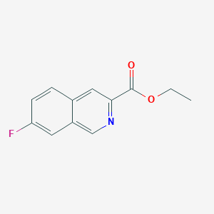 molecular formula C12H10FNO2 B11889132 Ethyl 7-fluoroisoquinoline-3-carboxylate 