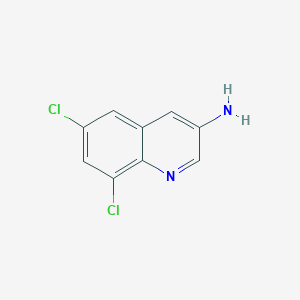 molecular formula C9H6Cl2N2 B11889178 6,8-Dichloroquinolin-3-amine 