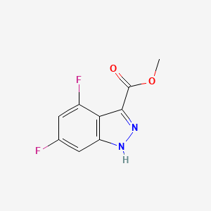 molecular formula C9H6F2N2O2 B11889289 Methyl 4,6-difluoro-1H-indazole-3-carboxylate 