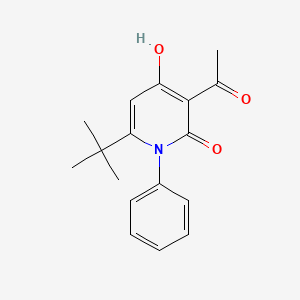 molecular formula C17H19NO3 B1188929 3-acetyl-6-tert-butyl-4-hydroxy-1-phenyl-2(1H)-pyridinone 