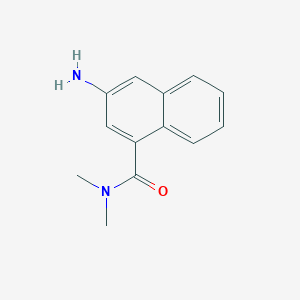 molecular formula C13H14N2O B11889340 3-Amino-N,N-dimethyl-1-naphthamide 