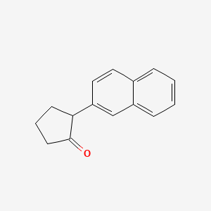 molecular formula C15H14O B11889352 2-(Naphthalen-2-yl)cyclopentanone 