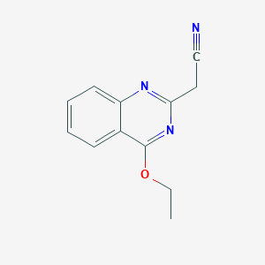 molecular formula C12H11N3O B11889370 2-(4-Ethoxyquinazolin-2-yl)acetonitrile 