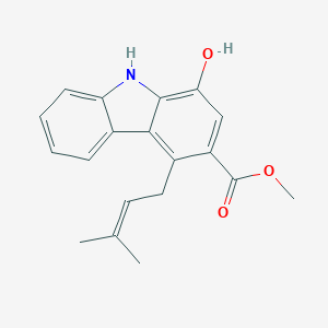 molecular formula C19H19NO3 B118894 Clausine F CAS No. 142846-96-6
