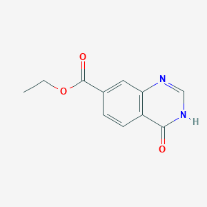 molecular formula C11H10N2O3 B11889531 Ethyl 4-oxo-3,4-dihydroquinazoline-7-carboxylate 