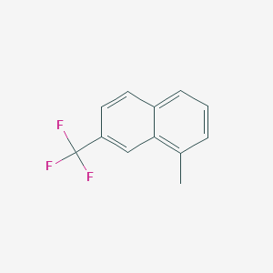 molecular formula C12H9F3 B11889623 1-Methyl-7-(trifluoromethyl)naphthalene 