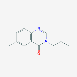 molecular formula C13H16N2O B11889647 3-isobutyl-6-methylquinazolin-4(3H)-one CAS No. 113260-91-6