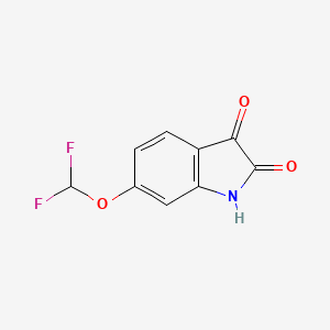 molecular formula C9H5F2NO3 B11889682 6-(Difluoromethoxy)indoline-2,3-dione 