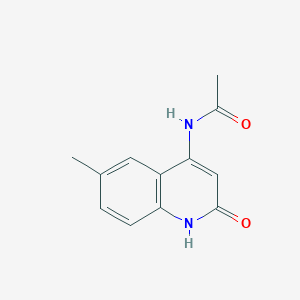 molecular formula C12H12N2O2 B11889690 N-(6-Methyl-2-oxo-1,2-dihydroquinolin-4-yl)acetamide CAS No. 195373-66-1