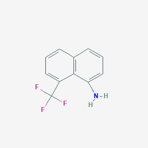molecular formula C11H8F3N B11889726 1-Amino-8-(trifluoromethyl)naphthalene 