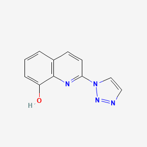 molecular formula C11H8N4O B11889774 2-(1H-1,2,3-Triazol-1-yl)quinolin-8-ol CAS No. 648896-34-8