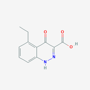molecular formula C11H10N2O3 B11889791 5-Ethyl-4-oxo-1,4-dihydrocinnoline-3-carboxylic acid 