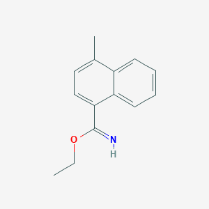 molecular formula C14H15NO B11889795 Ethyl 4-methylnaphthalene-1-carboximidate CAS No. 887591-87-9