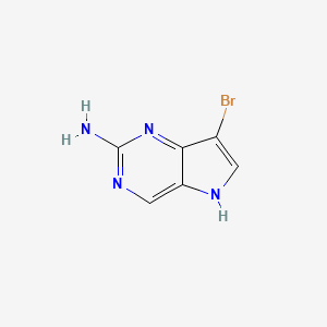 molecular formula C6H5BrN4 B11889807 7-Bromo-5H-pyrrolo[3,2-d]pyrimidin-2-amine 
