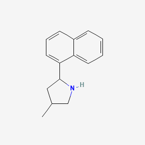 molecular formula C15H17N B11889874 4-Methyl-2-(naphthalen-1-yl)pyrrolidine CAS No. 603068-45-7