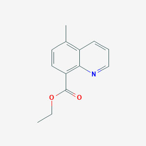 molecular formula C13H13NO2 B11889895 Ethyl 5-methylquinoline-8-carboxylate 