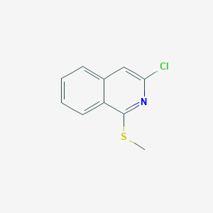 molecular formula C10H8ClNS B11889907 3-Chloro-1-(methylthio)isoquinoline 
