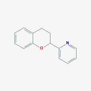 molecular formula C14H13NO B11889916 2-(Chroman-2-yl)pyridine 