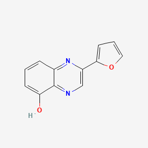 molecular formula C12H8N2O2 B11889943 5-Quinoxalinol, 2-(2-furanyl)- CAS No. 59649-57-9