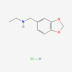 molecular formula C10H14ClNO2 B11889980 N-(Benzo[d][1,3]dioxol-5-ylmethyl)ethanamine hydrochloride CAS No. 1158409-86-9
