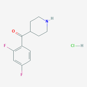 molecular formula C12H14ClF2NO B118900 4-(2,4-Difluorobenzoyl)piperidine hydrochloride CAS No. 106266-04-0