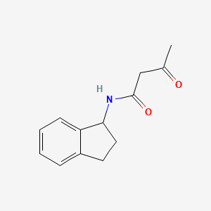 molecular formula C13H15NO2 B11890011 N-1-Indanylacetoacetamide 