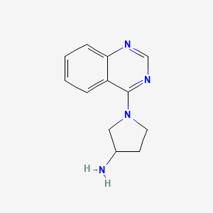 molecular formula C12H14N4 B11890014 1-(Quinazolin-4-yl)pyrrolidin-3-amine 