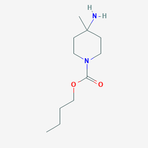 molecular formula C11H22N2O2 B11890028 Butyl 4-amino-4-methylpiperidine-1-carboxylate 